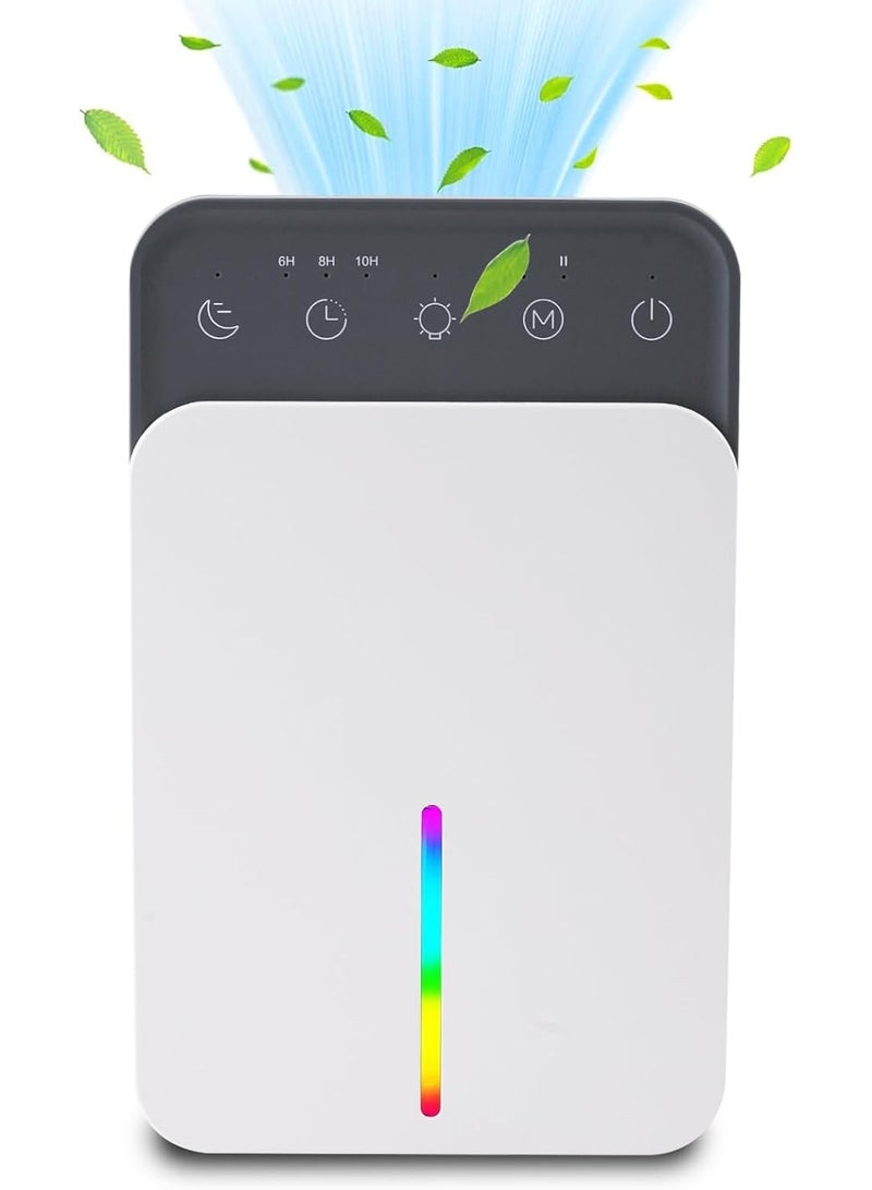 TDOO Home 50oz (1500ml) Room Dehumidifier with Auto Shut-off, Sleep Mode, Auto Defrost, Silent Portable Small Dehumidifier with Timer, 7-Color Lights, 2 Working Modes - Image 1